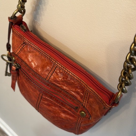 Fossil Red Leather Crossbody Bag - Picture 12 of 13